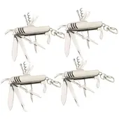 Pearl 4er-Set 11in1-Multifunktions-Taschenmesser aus Edelstahl