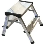 Vago-Tools Leiter Trittleiter Klappleiter zweiseitige Haushaltsleiter 2 x 2 Stufen