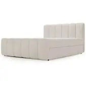 GRAINGOLD Boxspringbett Cloud 160x200 - Bett mit Matratze und Topper - Boxspringbett mit Bettkasten und Matratze - Boxspringbett Beige (Royal 02)