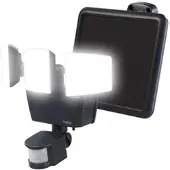 Autre 3-fach-Solar-LED-Fluter für außen, PIR-Sensor, 1,6-W-Panel, 3.600 lm