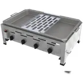 ChattenGlut Professional Gastrobräter 4-flammig Tischgerät 18,0kW und Reibekuchen Auflage