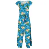 Blutsgeschwister Jumpsuit Hula Moo Moo - tropical hibiscus leo XL