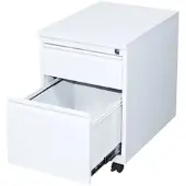 LÜLLMANN Rollcontainer, Frontgriffleiste, 2 Schubladen, 620 x 460 x 790 mm, signalweiß