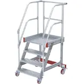 Euroline 513 Wartungsbühne 60° 800mm Stufenbreite 4 Stufen Alu gerieft