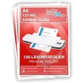 L24 Laminierfolien A4, 2 x 125 Mic, glänzend, EXPRESS