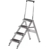 Krause Klapptritt mit Bügel, aluminium, 4 Stufen