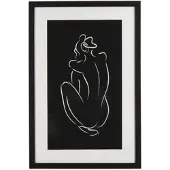 Bizzotto Bild Black and White, Druck auf Papier und Glas, klassischer Stil, Schwarz Weiß, 40x60 cm