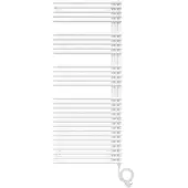 Zehnder Forma Asym Handtuchwärmer, rechts, elektrisch, Edelweiss, 1.211 x 60 x 596 mm