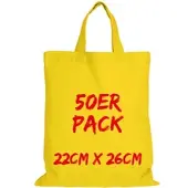 TEXXILLA Apothekertasche Mehrpack mit zwei kurzen Henkeln, Gelb, gelb