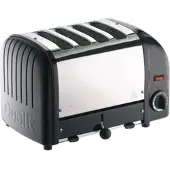 Gastronoble Dualit Toaster 40344 - schwarz - 4 Schlitze - Ausziehbare Krümelschale