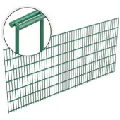 Voss.garden Doppelstabmattenzaun 6/5/6, 255x123cm - Gitterzaun, grün