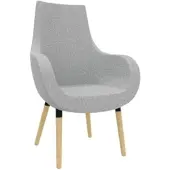 Fm Büromöbel Sessel »Pirum« hohe Rückenlehne Gestell Holz grau, 71x102.5x48 cm