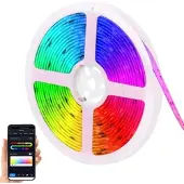 Autre WLAN-RGBIC-LED-Lichtstreifen, Soundsteuerung, App, Sprachsteuerung, 5m