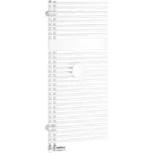 Kermi Design-Heizkörper „Credo Half round“ 45 × 100 cm in glanzsilber Metallic