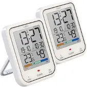 INFACTORY 2er-Set digitale Badezimmer- & Duschuhren mit Thermo-/Hygrometer, IP65
