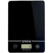 Briebe KW1163 Digitale Küchenwaage Hochpräzise, Lebensmittelgewicht bis zu 5 kg, TARE-Funktion, Schwarz