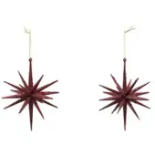 Möbel Kraft Sternanhänger 2er Set ¦ rot ¦ Kunststoff ¦ Maße (cm): H: 15 Ø: 15.0