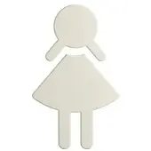 Hewi 801 Symbol Frau 801.91B02099 87x150x3mm, selbstklebend, matt, reinweiß