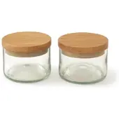 Side by side - Salz & Kräuterdosen (2er-Set), Eiche / Glas