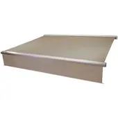 Mendler Elektrische Vollkassetten-Markise T124, 4x3m ausfahrbarer Volant Polyester Sand