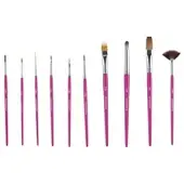 Sallys Pinselset , rosa/pink , Kunststoff