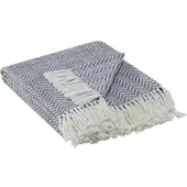 Como Jacquard Plaid Zick Zack ¦ grau ¦ Maße (cm): B: 130