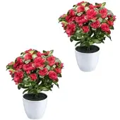 Creativ Green künstliche Pflanze Azaleenbusch, 32cm, 2er Set