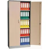 Proregal Aktenschrank Beetle | HxBxT 195x92x42 cm | Silber-Ahorn