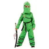 Party x People Ninja-Kostüm für Kinder, grün