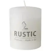 Papstar Rustic Tischkerze, durchgefärbt 95778 , 1 Karton = 6 Stück, rot
