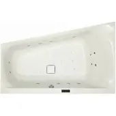 Hoesch Whirlpool Thasos 3741&Reviva II Power+Air weiß/verchromt/Motor links