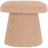 Wellhome - 'Teddy' Pilzhocker, beige, Ø43x38cm
