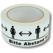 VEPATIM 36x Warnklebeband "Bitte Abstand halten" PVC Naturkautschuk geräuscharm 50mm x 66m