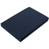 EXKLUSIV HEIMTEXTIL Jersey Spannbettlaken für Wasserbetten Rundumgummizug 200 x 220 cm Navyblau