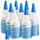 AGT 8er-Set Textilkleber, schnell trocknend und hitzebeständig, 8x 60 ml