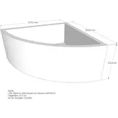 LDG förlag Badewannenträger passend für Ideal Standard Connect-Air 130 × 130 × 45 cm