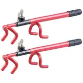 Lescars 2er-Set Universal-Lenkradkrallen zur Auto-Diebstahlsicherung, Schloss