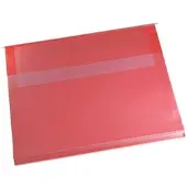 BOI 2-Deckel-Planettentasche mit Langaußenheftung rot, 27.5 cm