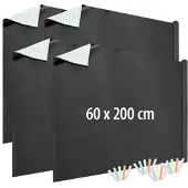 INFACTORY 4er-Set selbstklebende Tafelfolien, abwischbar,mit Kreide, 90 x 200 cm