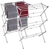 Pearl 2er-Set Ausziehbarer Teleskop-Scheren-Wäscheständer, klappbar, 8 m