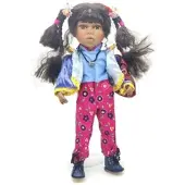 Topline handgemachte Porzellanpuppe Cowgirl 40cm Sammlerpuppe handbemalt