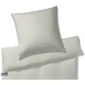 Elegante Bettwäsche Solid Stripe - 135x200 cm + 80x80 cmsand