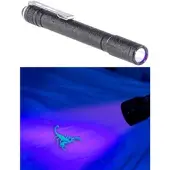 KryoLights Profi-Pen-Light mit UV-LED-Taschenlampe, 395 nm, Aluminium, IPX4