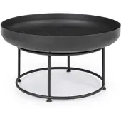 Bizzotto Feuerschale Burn hitzebeständiger Stahl, modern, schwarz, Ø 80 cm, Outdoor geeignet