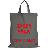 TEXXILLA Apothekertasche Mehrpack mit zwei kurzen Henkeln, Stahlgrau, stahlgrau