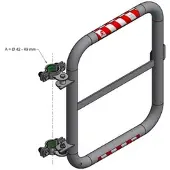Hailo Professional Schranken mit Knieleiste - Lichter Durchgang 500 mm Aluminium