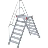 Euroline 512 Überstieg 60° 600mm Stufenbreite 2x7 Stufen Alu gerieft