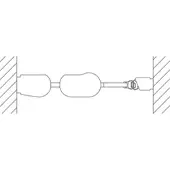 Kermi Pega Pendeltür 1-flügelig mit Festfeld PE1GR09020VUK 90x200cm, silber hochglanz ESG SR Opaco, rechts