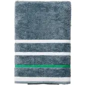 Merkloos - Badetuch 70 x 140 cm, 100 % Baumwolle, dunkelblau mit neutralen Streifen