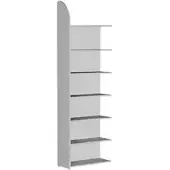 Kerkmann Büroregal Dante, Regalfeld, H 2600 x B 800 mm, Rückwand, lichtgrau